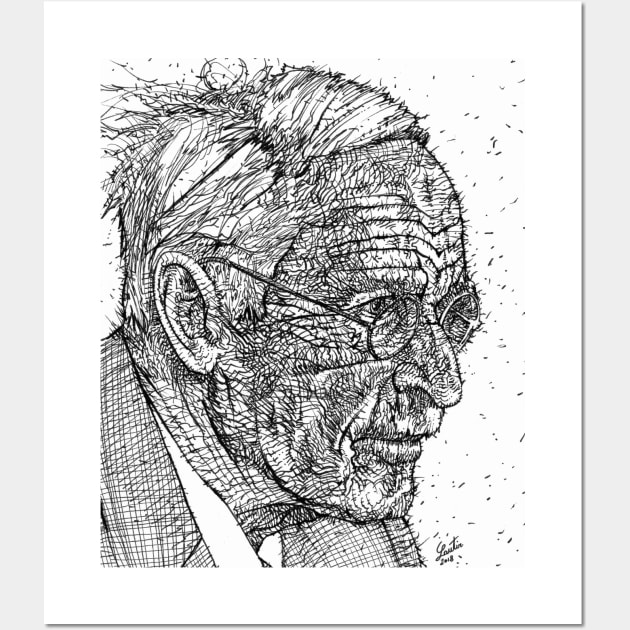 CARL JUNG - ink portrait .1 Wall Art by lautir